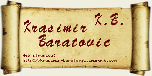Krasimir Baratović vizit kartica